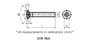 Stainless Steel Phillips Oval Countersunk Screws DIN 966