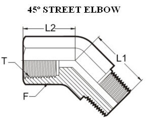 Stainless Steel 45* Street elbows