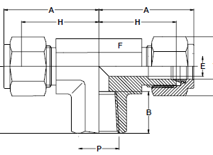 Stainless Steel Compression Tee Fittings